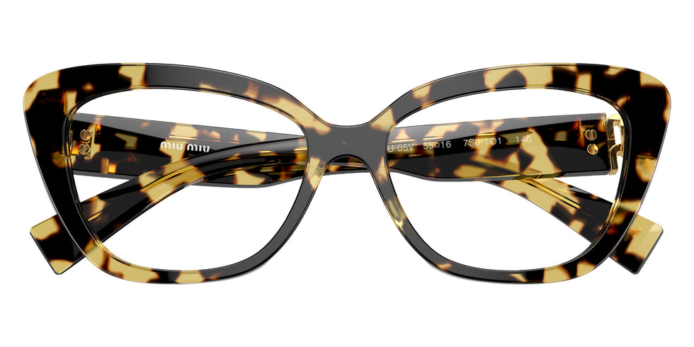 Miu Miu® MU 05VV Eyeglasses MU 05VV 7S01O1 53 - Light Havana