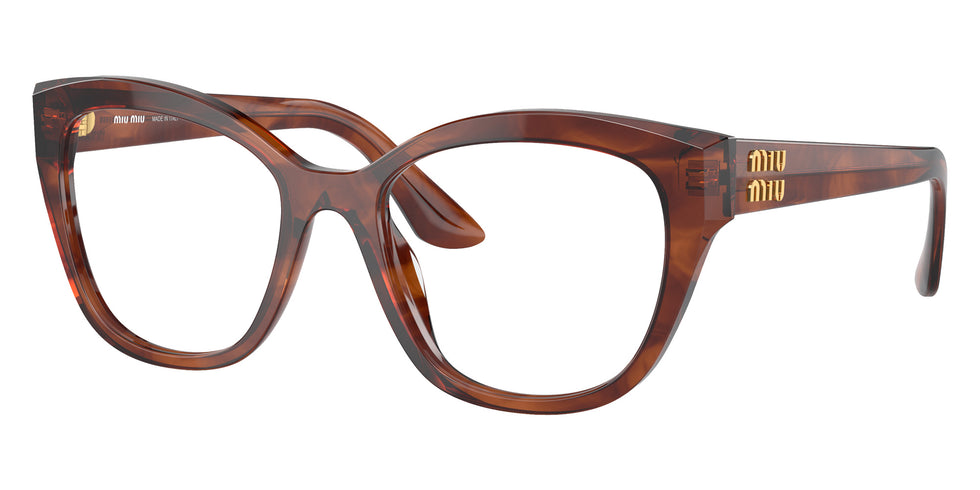 Miu Miu® MU 05XV Eyeglasses MU 05XV 11Q1O1 52 - Striped Tobacco