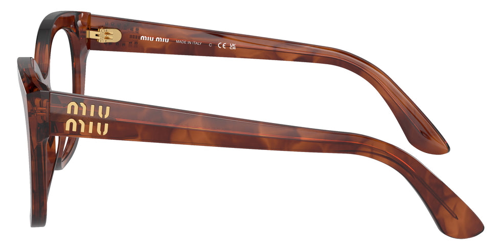 Miu Miu® MU 05XV Eyeglasses MU 05XV 11Q1O1 52 - Striped Tobacco