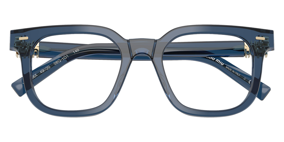 Miu Miu® MU 06XV Eyeglasses MU 06XV 08Q1O1 49 - Blue Transparent