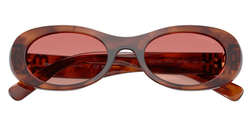 Miu Miu® MU 06ZS Sunglasses MU 06ZS 26E50U 50 - Striped Tobacco
