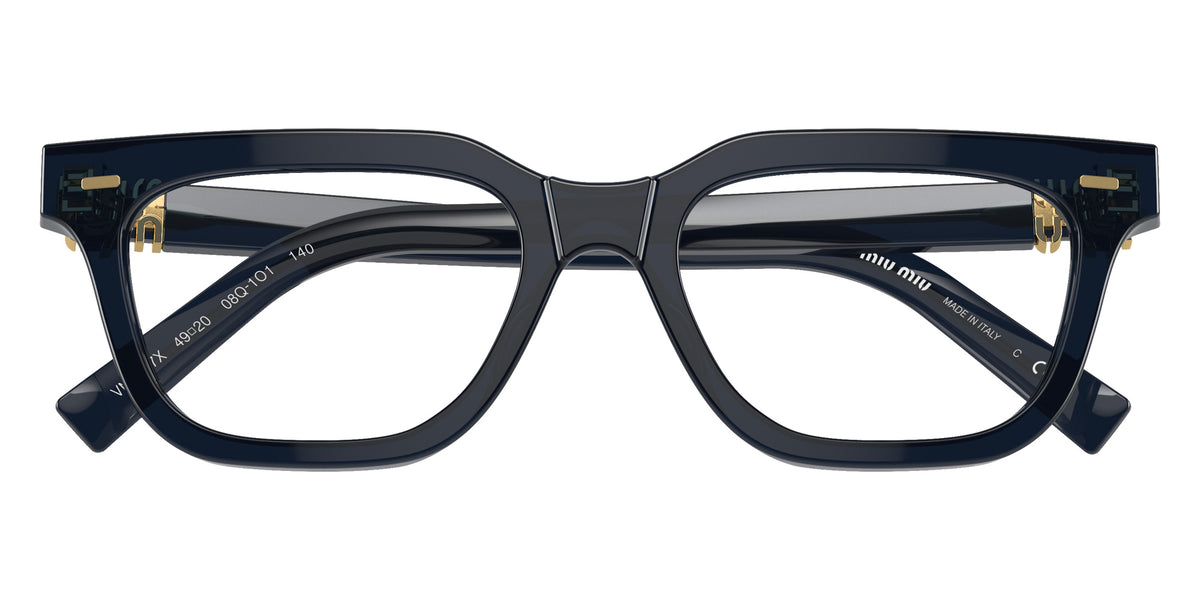 Miu Miu® MU 07XV Eyeglasses MU 07XV 08Q1O1 53 - Blue Crystal