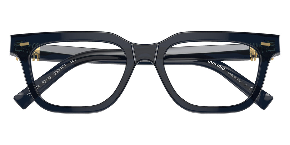 Miu Miu® MU 07XV Eyeglasses MU 07XV 08Q1O1 53 - Blue Crystal