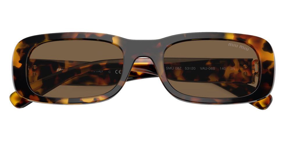 Miu Miu® MU 08ZS Sunglasses MU 08ZS VAU06B 53 - Honey Havana