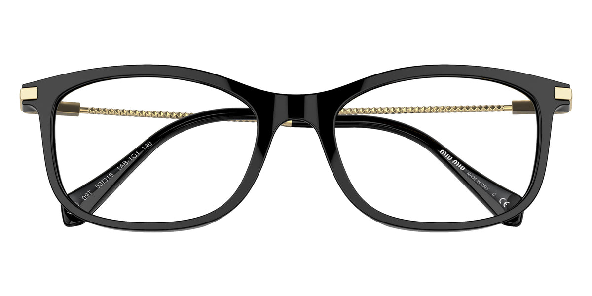 Miu Miu® MU 09TV Eyeglasses MU 09TV 1AB1O1 53 - Gold