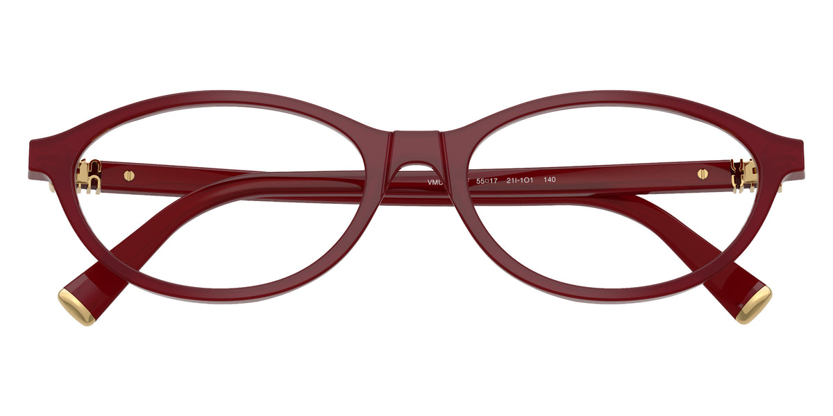 Miu Miu® MU 09XVF Eyeglasses MU 09XVF 21I1O1 55 - Opal Burgundy