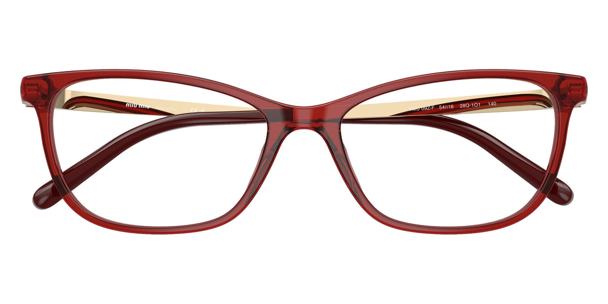 Miu Miu® MU 09ZVF Eyeglasses MU 09ZVF 28Q1O1 54 - Bordeaux