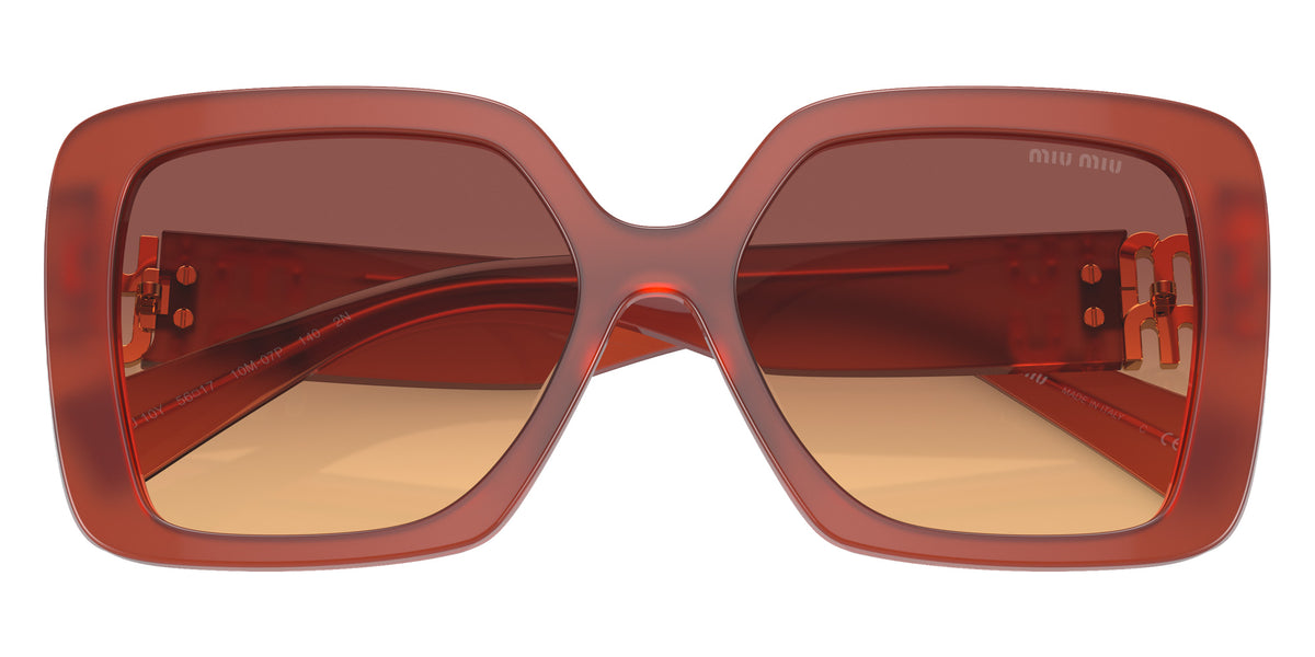 Miu Miu® MU 10YS Sunglasses MU 10YS 10M07P 56 - Cognac Opal