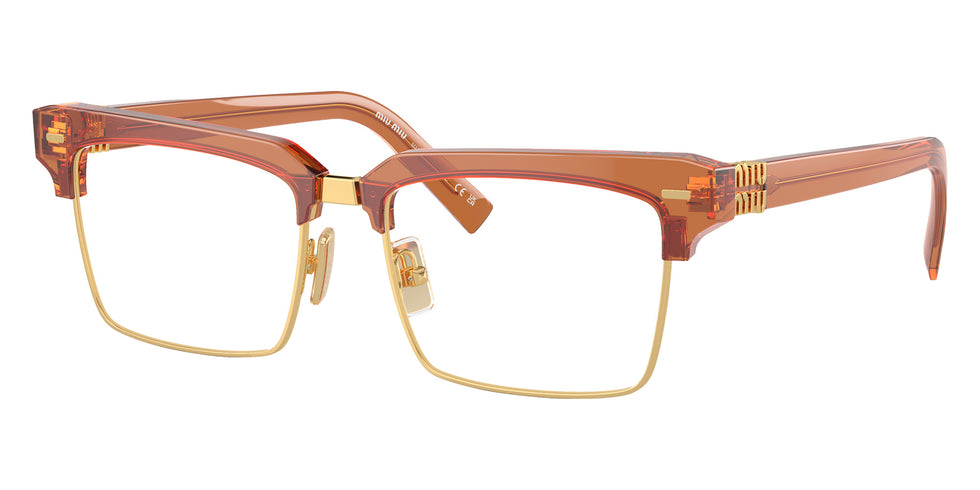 Miu Miu® MU 11XV Eyeglasses MU 11XV 15T1O1 54 - Caramel Transparent