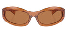 Miu Miu® MU 14ZS Sunglasses MU 14ZS 15T10I 59 - Caramel Transparent