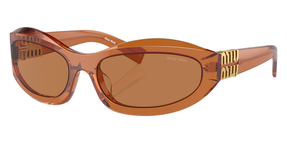 Miu Miu® MU 14ZS Sunglasses MU 14ZS 15T10I 59 - Caramel Transparent