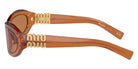 Miu Miu® MU 14ZSF Sunglasses MU 14ZSF 15T10I 61 - Caramel Trasparent