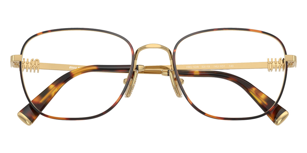 Miu Miu® MU 50WV Eyeglasses MU 50WV 14U1O1 53 - Gold