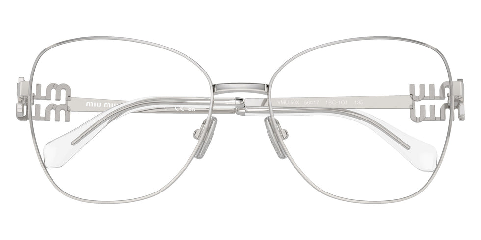 Miu Miu® MU 50XV Eyeglasses MU 50XV 1BC1O1 54 - Silver