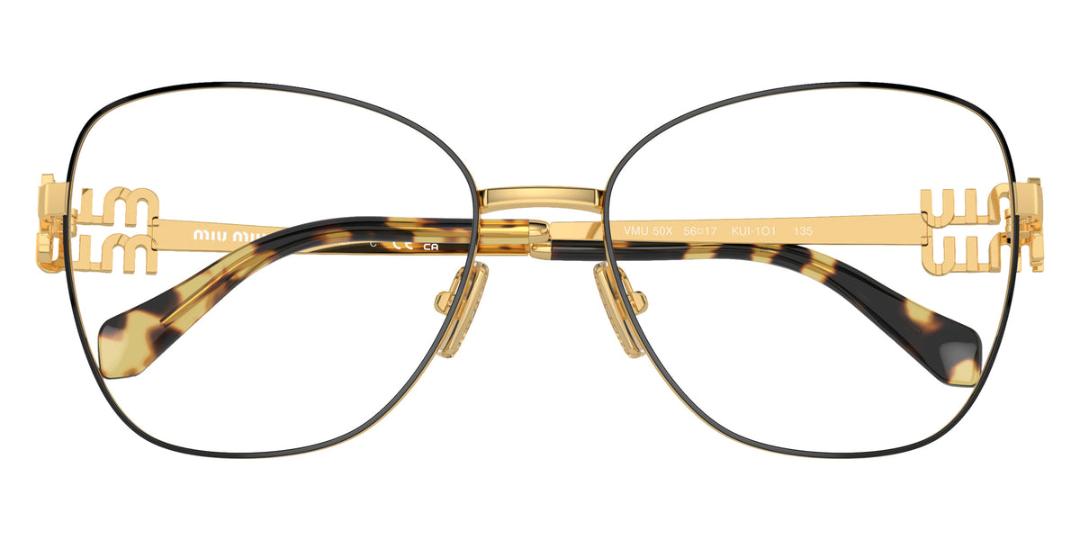 Miu Miu® MU 50XV Eyeglasses MU 50XV KUI1O1 56 - Gold