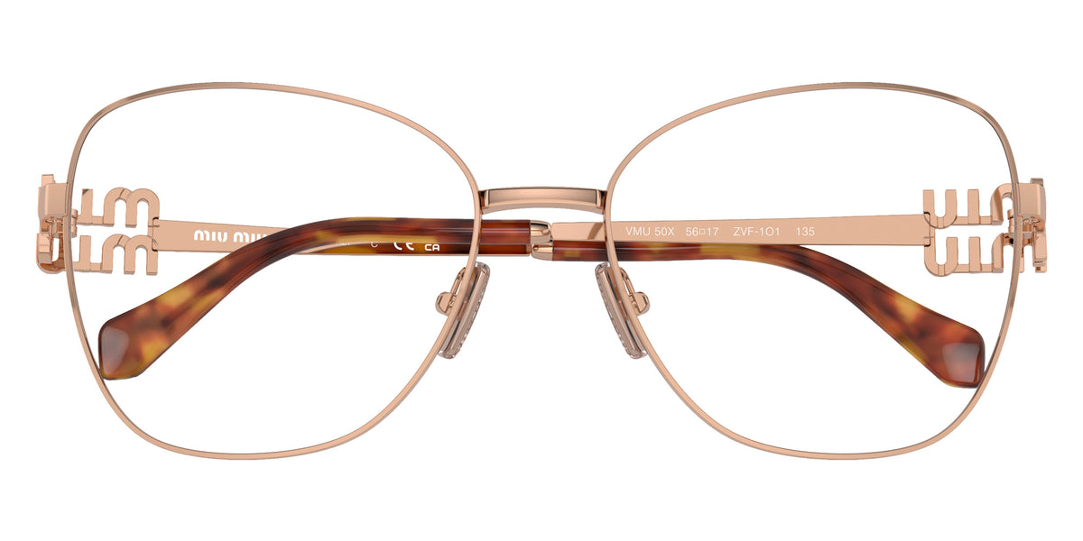 Miu Miu® MU 50XV Eyeglasses MU 50XV ZVF1O1 56 - Rose Gold