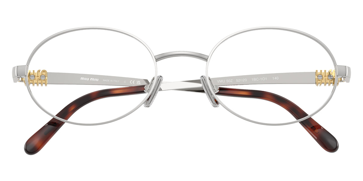 Miu Miu® MU 50ZV Eyeglasses MU 50ZV 1BC1O1 52 - Silver