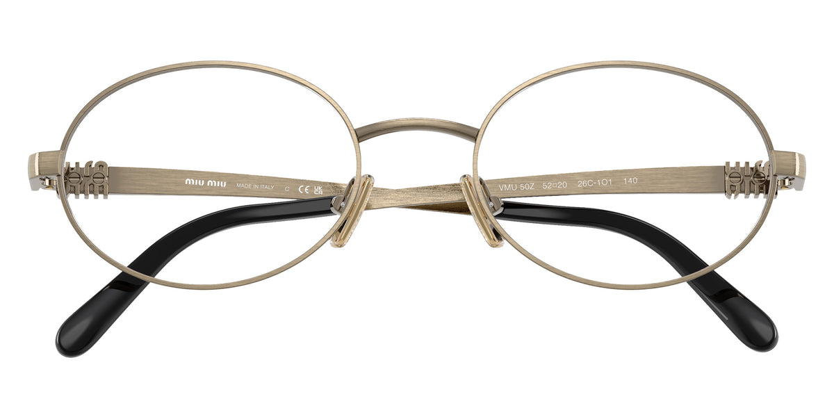 Miu Miu® MU 50ZV Eyeglasses MU 50ZV 26C1O1 52 - Old Gold