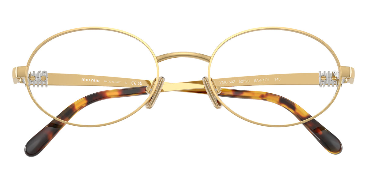 Miu Miu® MU 50ZV Eyeglasses MU 50ZV 5AK1O1 52 - Gold