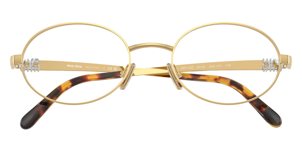 Miu Miu® MU 50ZV Eyeglasses MU 50ZV 5AK1O1 52 - Gold