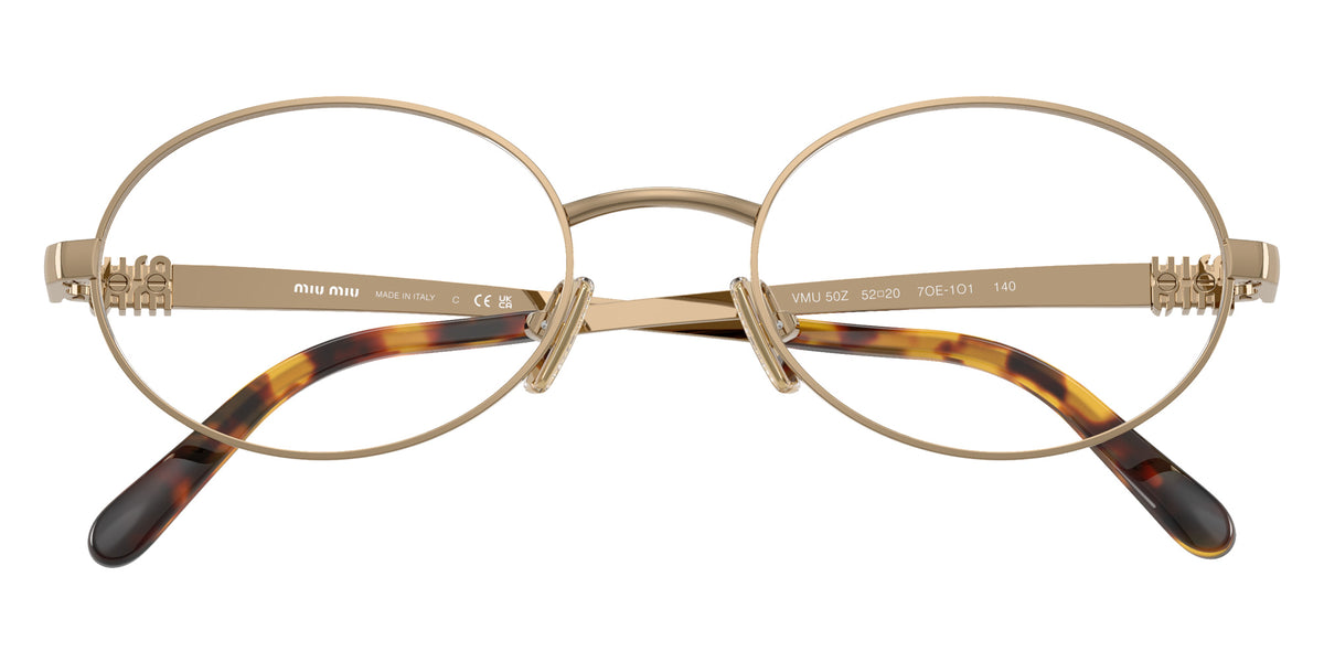 Miu Miu® MU 50ZV Eyeglasses MU 50ZV 7OE1O1 52 - Old Gold