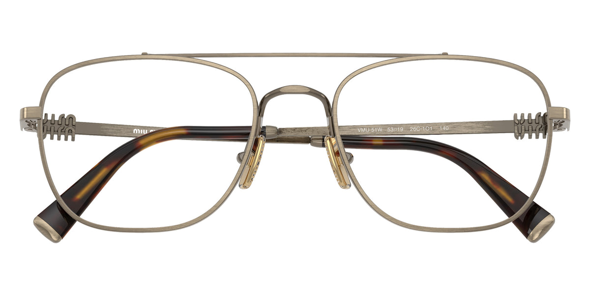 Miu Miu® MU 51WV Eyeglasses MU 51WV 26C1O1 53 - Old Gold