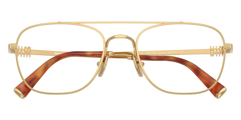 Miu Miu® MU 51WV Eyeglasses MU 51WV 5AK1O1 53 - Gold
