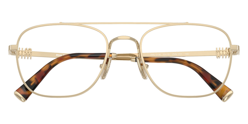 Miu Miu® MU 51WV Eyeglasses MU 51WV ZVN1O1 53 - Pale Gold