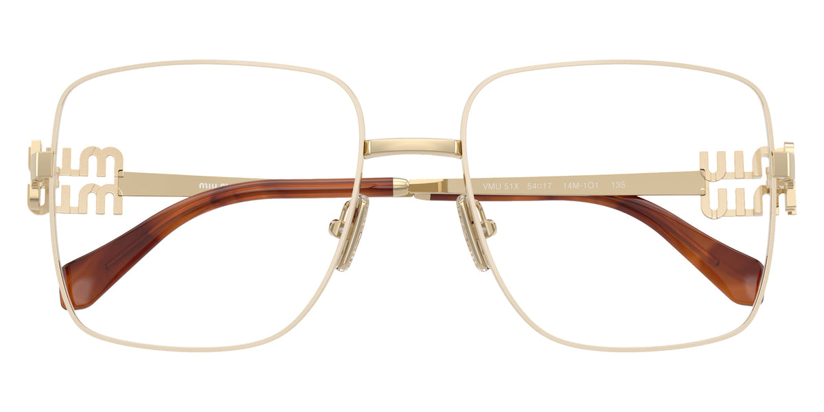Miu Miu® MU 51XV Eyeglasses MU 51XV 14M1O1 54 - Pale Gold