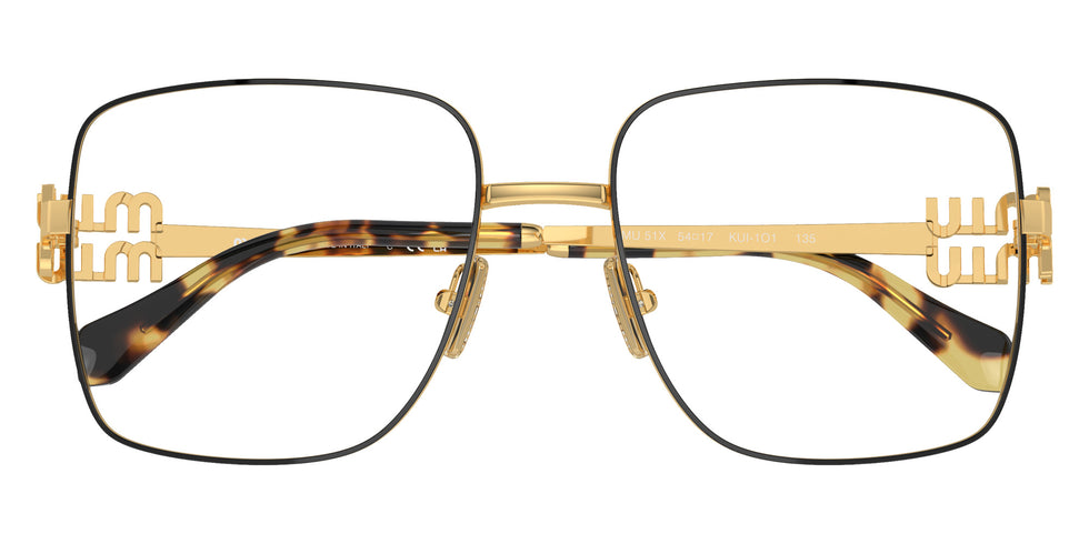 Miu Miu® MU 51XV Eyeglasses MU 51XV KUI1O1 54 - Gold