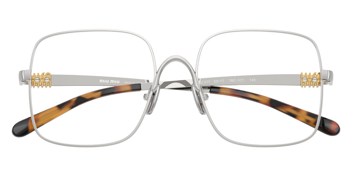 Miu Miu® MU 51YV Eyeglasses MU 51YV 1BC1O1 53 - Silver
