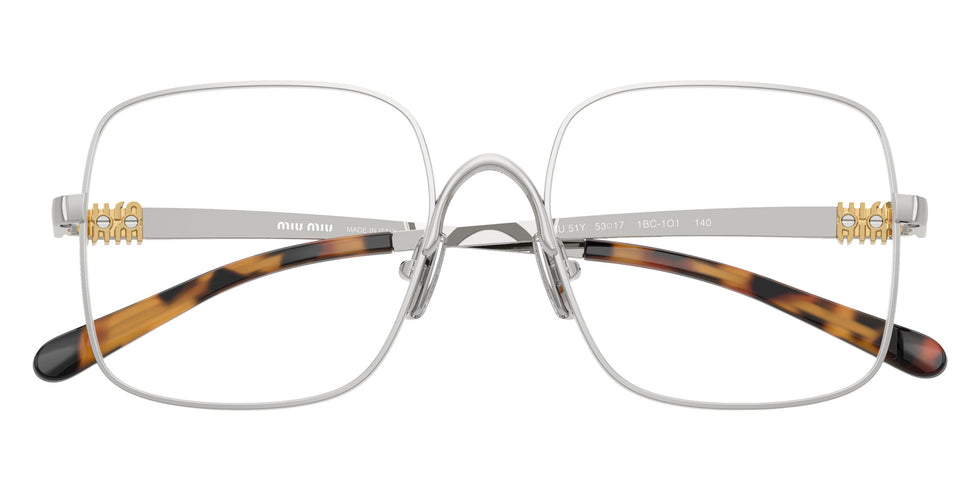 Miu Miu® MU 51YV Eyeglasses MU 51YV 1BC1O1 53 - Silver