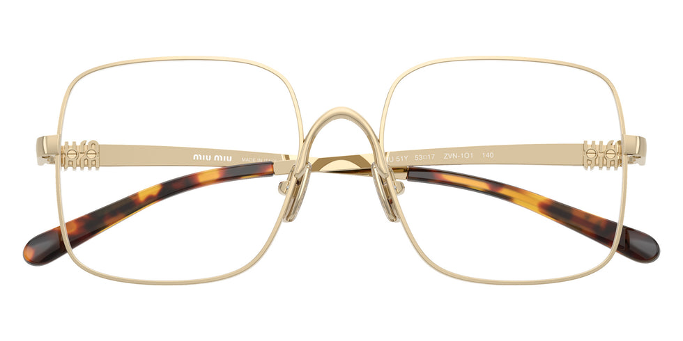 Miu Miu® MU 51YV Eyeglasses MU 51YV ZVN1O1 53 - Pale Gold