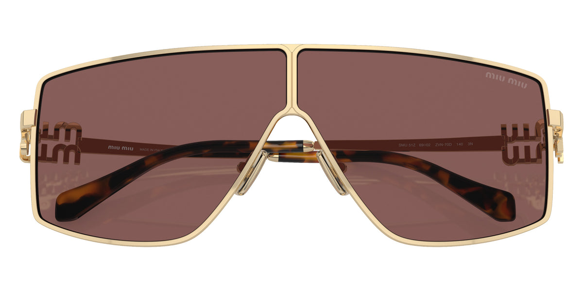 Miu Miu® MU 51ZS Sunglasses MU 51ZS ZVN70D 69 - Pale Gold