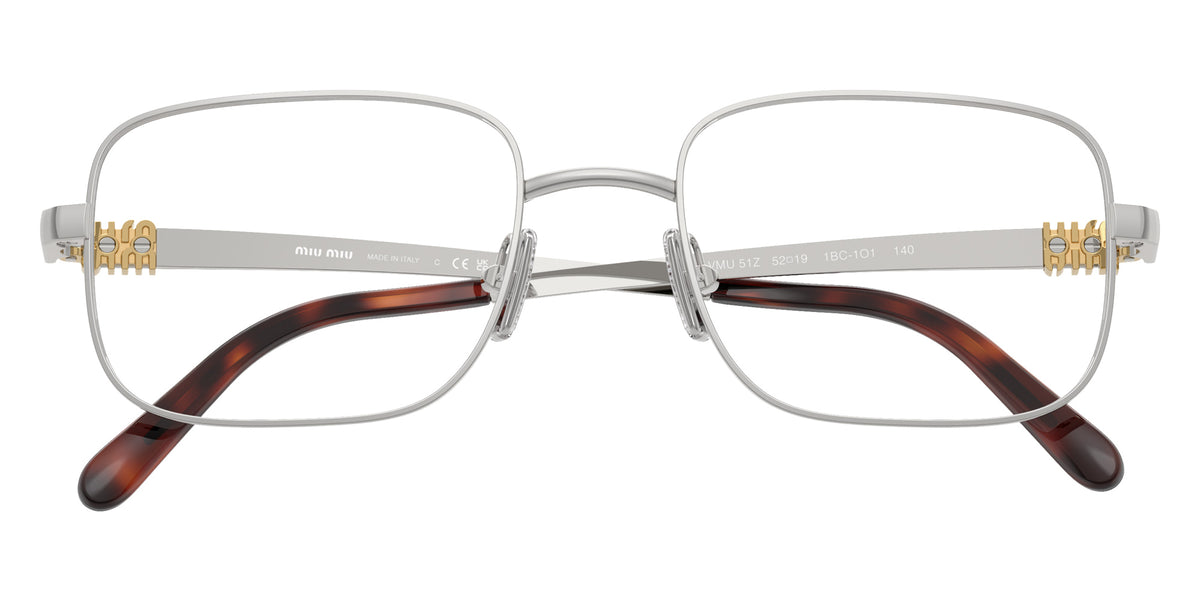 Miu Miu® MU 51ZV Eyeglasses MU 51ZV 1BC1O1 52 - Silver