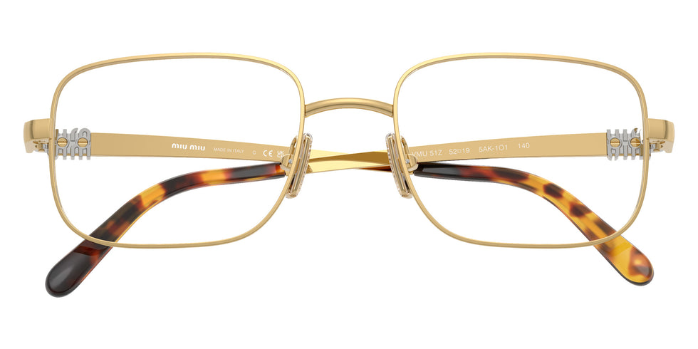 Miu Miu® MU 51ZV Eyeglasses MU 51ZV 5AK1O1 52 - Gold