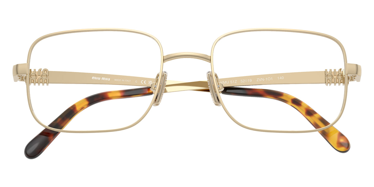 Miu Miu® MU 51ZV Eyeglasses MU 51ZV ZVN1O1 52 - Pale Gold