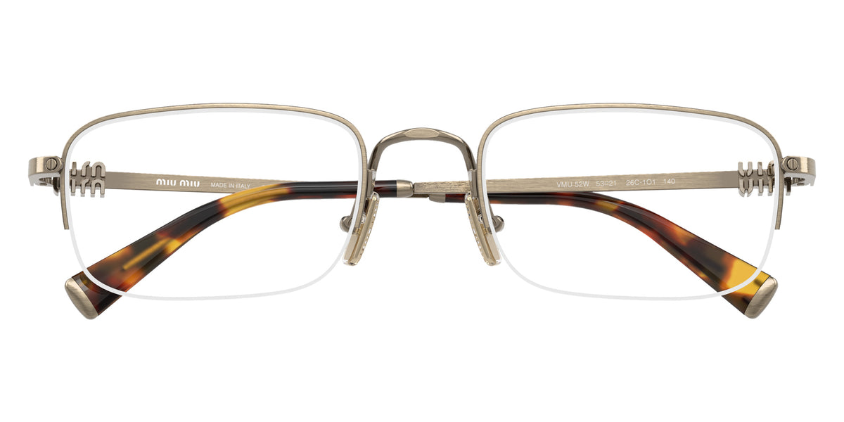 Miu Miu® MU 52WV Eyeglasses MU 52WV 26C1O1 51 - Old Gold