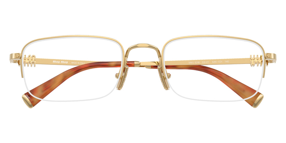 Miu Miu® MU 52WV Eyeglasses MU 52WV 5AK1O1 51 - Gold