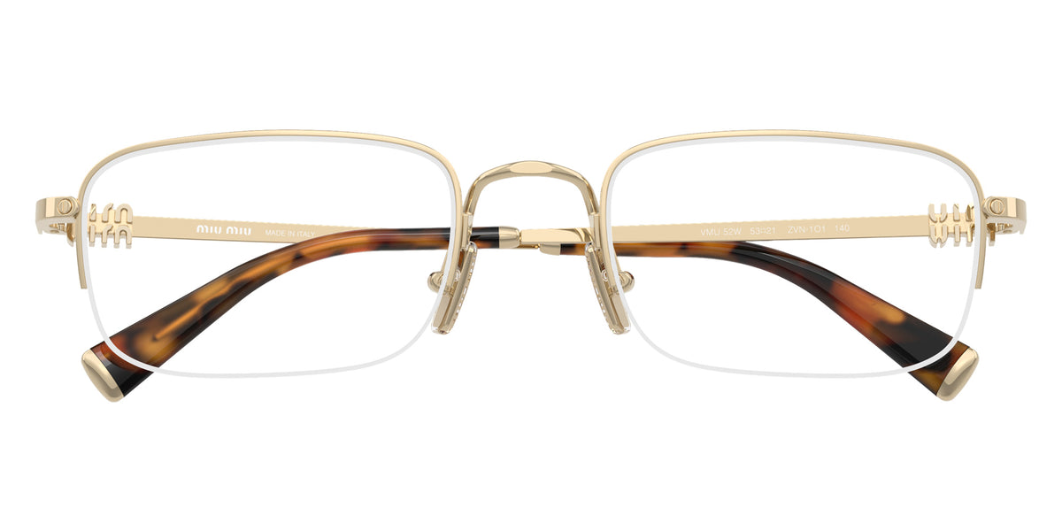 Miu Miu® MU 52WV Eyeglasses MU 52WV ZVN1O1 53 - Pale Gold