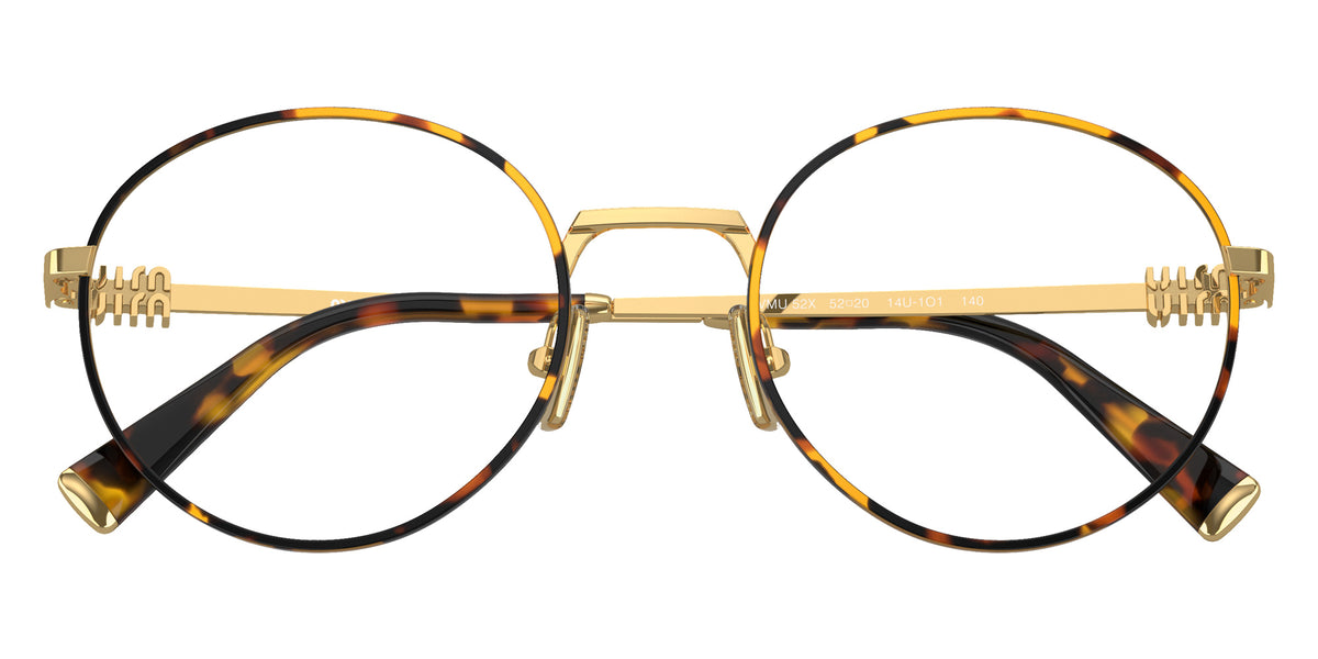 Miu Miu® MU 52XV Eyeglasses MU 52XV 14U1O1 52 - Gold