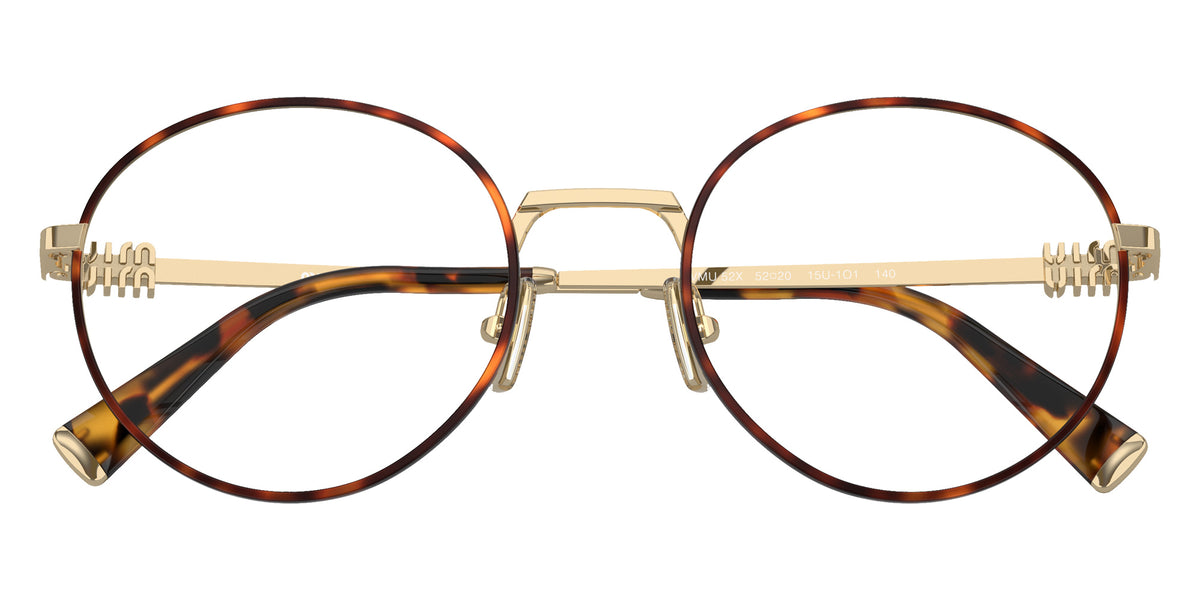 Miu Miu® MU 52XV Eyeglasses MU 52XV 15U1O1 50 - Pale Gold