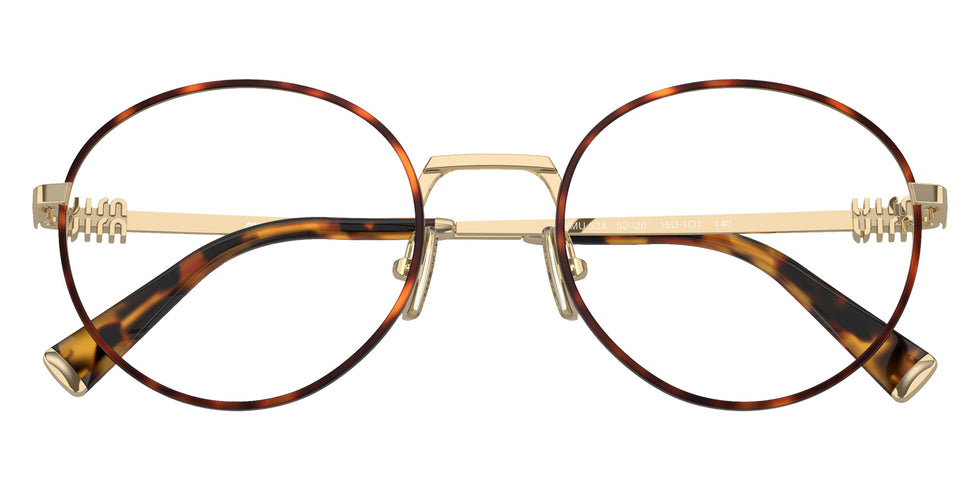 Miu Miu® MU 52XV Eyeglasses MU 52XV 15U1O1 50 - Pale Gold