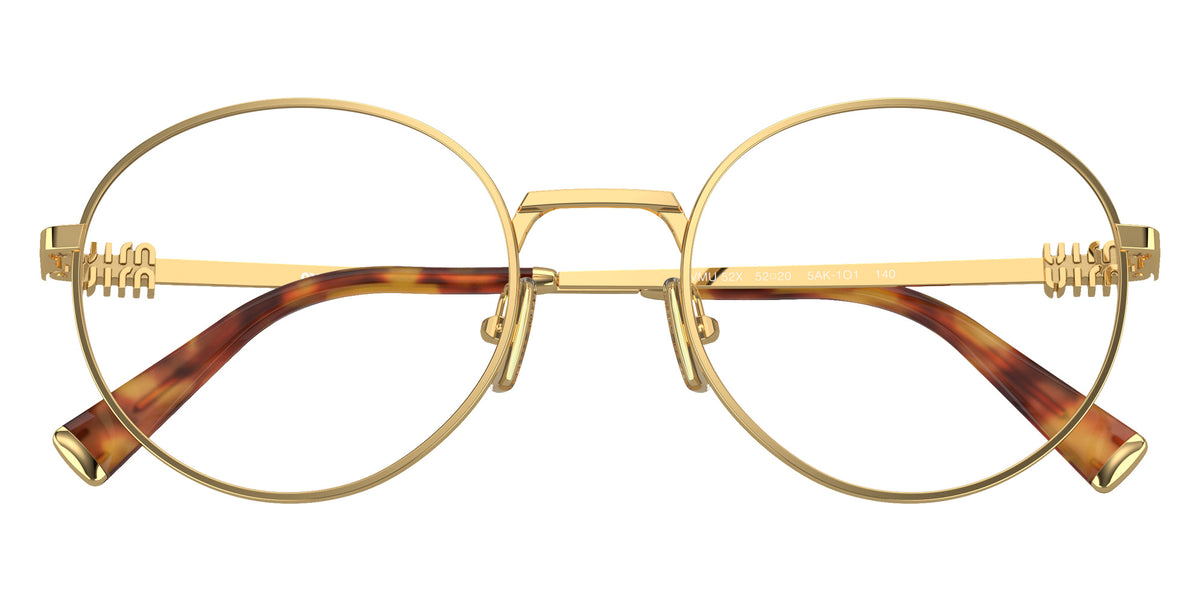 Miu Miu® MU 52XV Eyeglasses MU 52XV 5AK1O1 50 - Gold