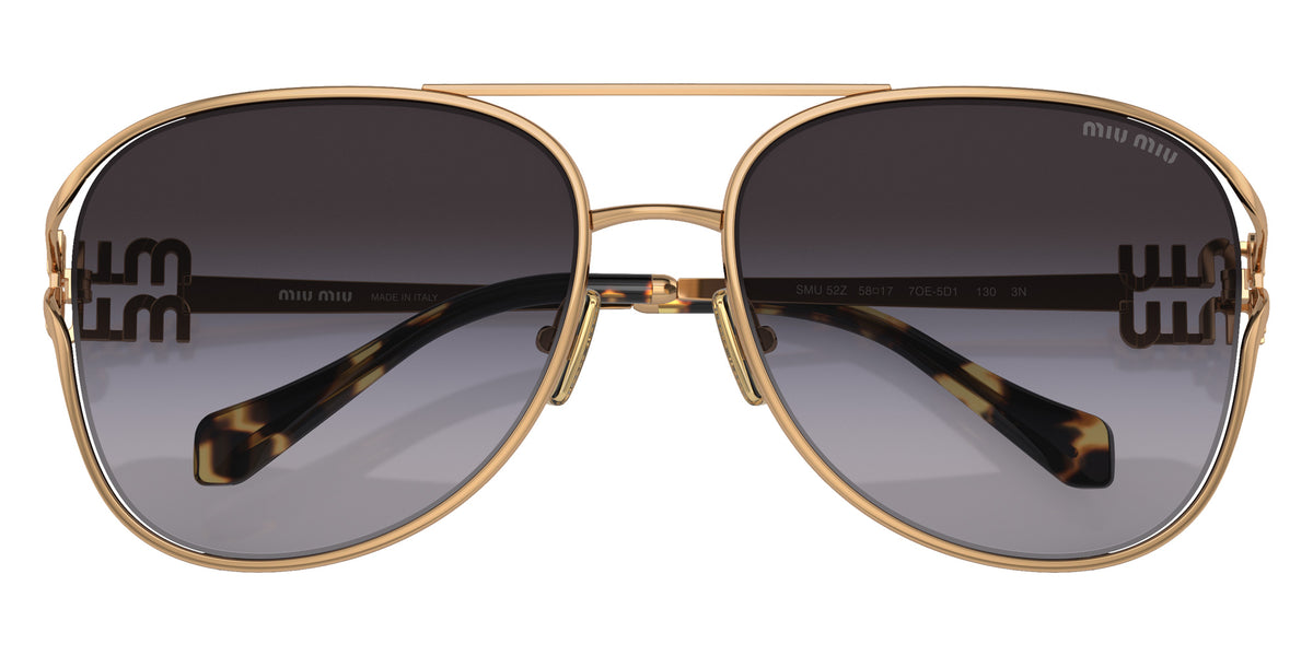 Miu Miu® MU 52ZS Sunglasses MU 52ZS 7OE5D1 58 - Antique Gold
