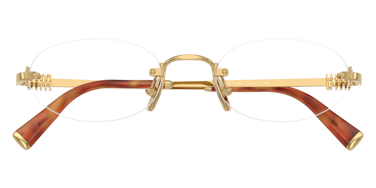 Miu Miu® MU 53WV Eyeglasses MU 53WV 5AK1O1 53 - Gold