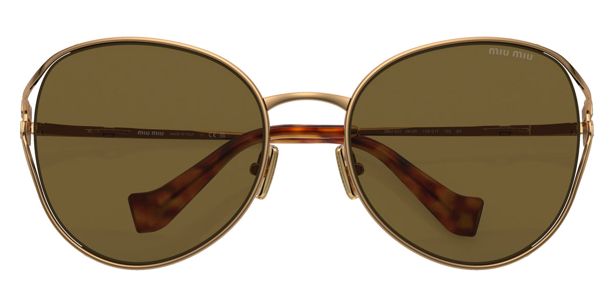 Miu Miu® MU 53YS Sunglasses MU 53YS 7OE01T 58 - Gold Brass
