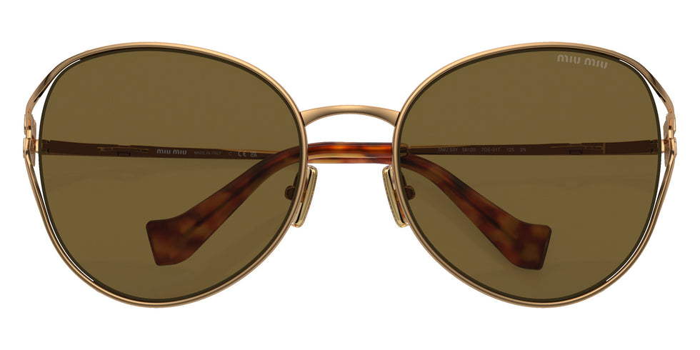 Miu Miu® MU 53YS Sunglasses MU 53YS 7OE01T 58 - Gold Brass