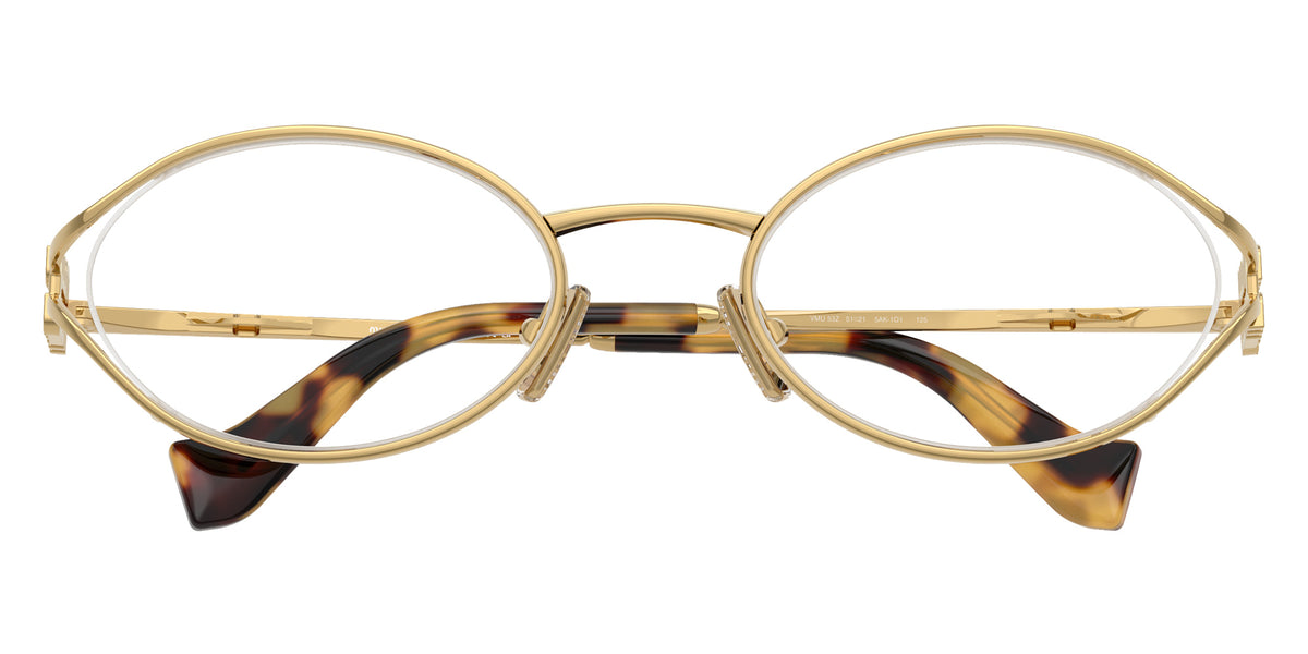 Miu Miu® MU 53ZV Eyeglasses MU 53ZV 5AK1O1 51 - Gold