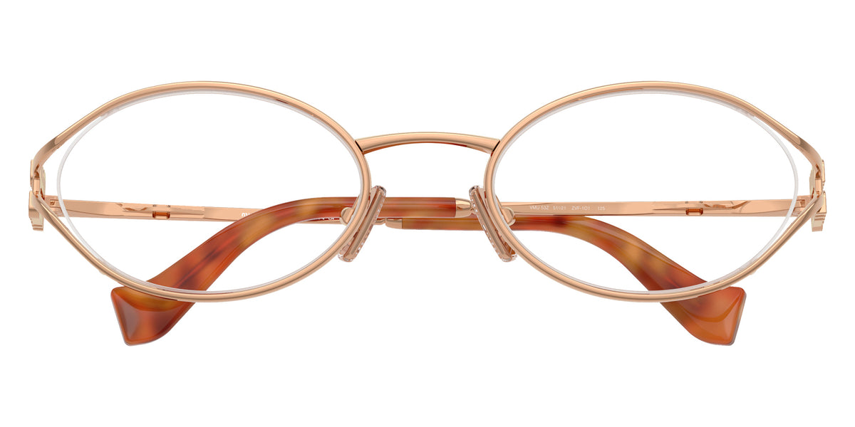Miu Miu® MU 53ZV Eyeglasses MU 53ZV ZVF1O1 51 - Pink Gold